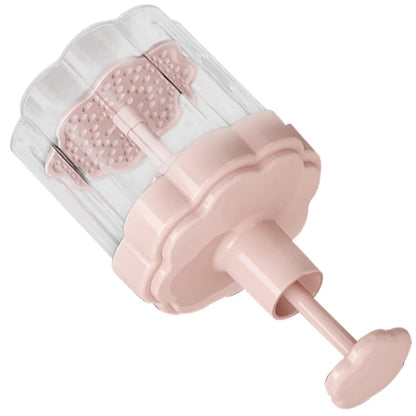 Pink Auto Rebound Foaming Bottle Face Wash Bubble Maker Portable Cleansing Gel Tool Skincare Supply Facial Brush