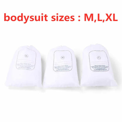 10pcs white bodysuit body suit massage suits disposable vacuum massages costumes for vacuum body massage machine