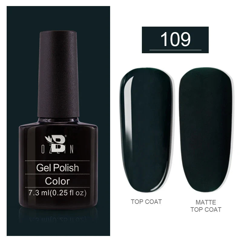 BOZLIN 5ml Sparkling Chameleon Mica Shell Gel Polish Colorful Sequins Manicure Semi Permanent Soak Off Nail Art Gel Varnish