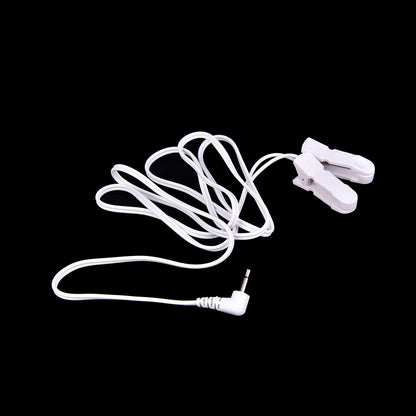 Electrode Lead Wires with 2 Ear Clips for Tens Therapy Machine Massager 2.5mm