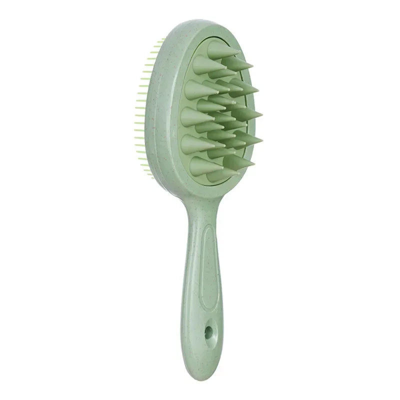 2 in 1 Silicone Shampoo Brush Head Scalp Massage Comb Double Side Hair Washing Comb Soft Body Bath Shower Brush Styling Tools