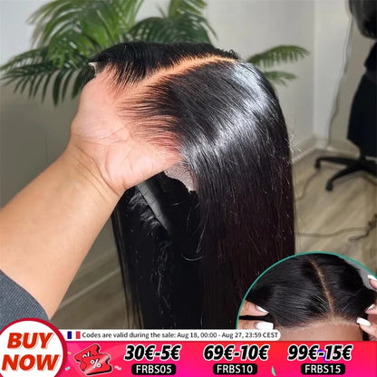 Straight Pre Cut Glueless Wig 100% Human Hair Ready To Wear And Go Pre Plucked HD Lace Wigs Real Human Hair For Women Brazilian