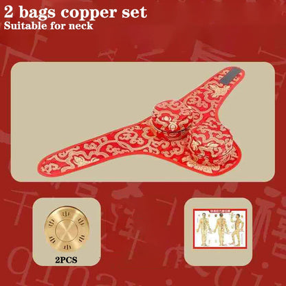 Red Embroidery Moxibustion Bag Moxa Burner Acupuncture Heating Therapy Warm Uterus Chinese medicines Massage Gun Body Massager