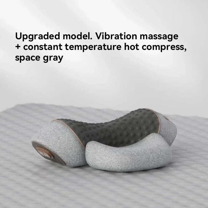 Okayso Electric Massager Cervical Pillow Hot Compress Vibration Massage Neck Traction Relax Sleeping Pillow Spine Support Normal