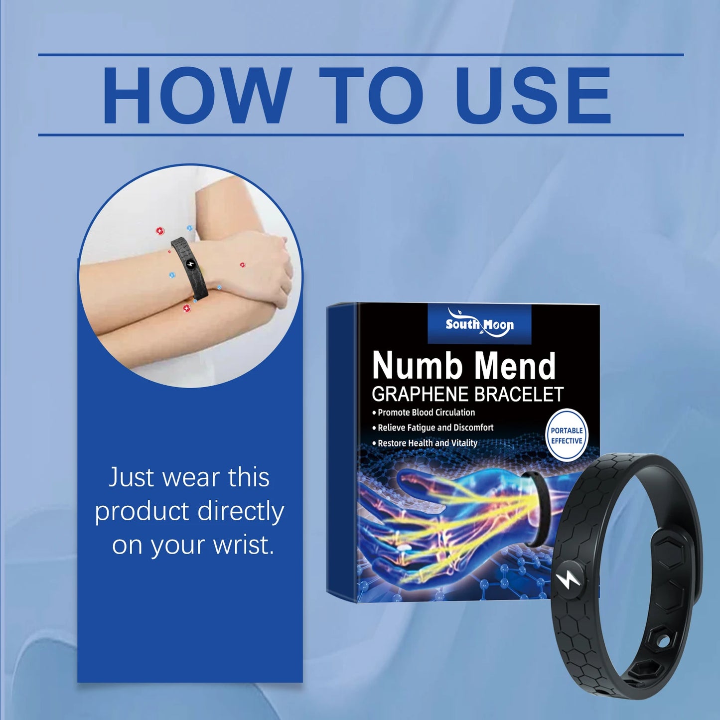 Body Care Energy Wristband Relieve Wrist Hand Joint Pain Anti Fatigue Stress Promote Blood Circulation