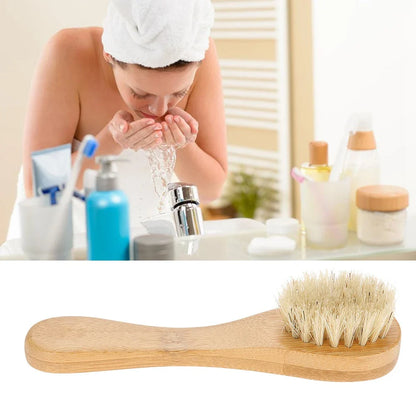 Skin Brush Wood Face Brush Wooden Handle Face Brush Wooden Handle Face Brush Exfoliating Cleaning Skin Brush Tool Face Brush
