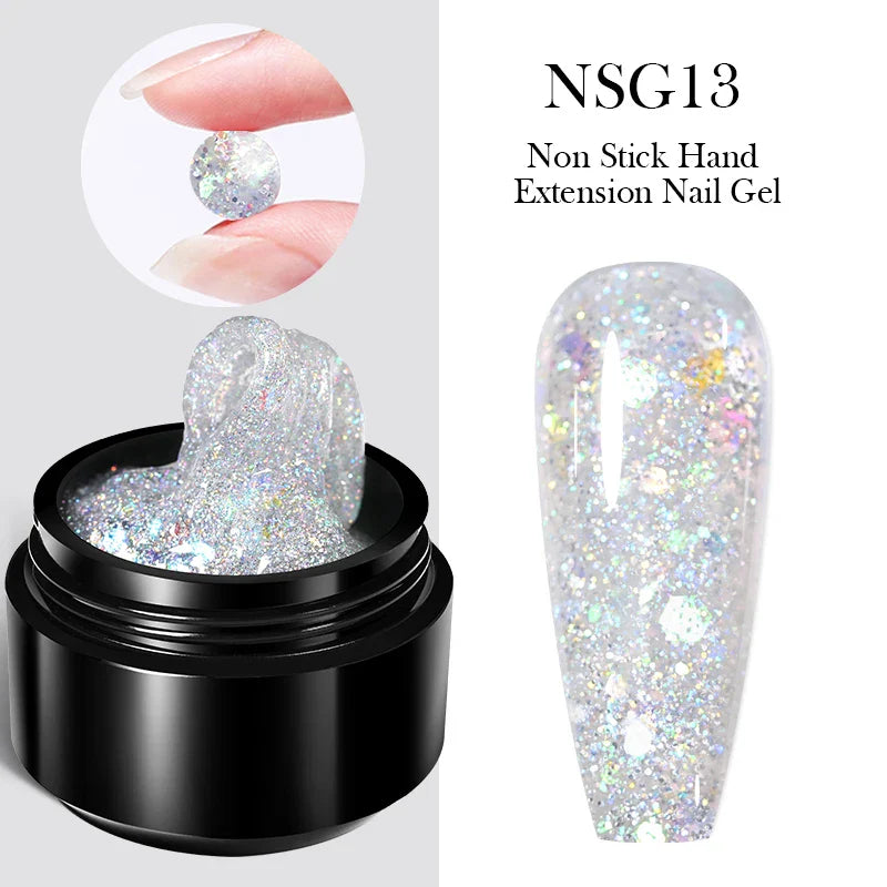 BORN PRETTY 15ml 3D Carving Jelly White Nude Non Stick Hand Solid Extension Nail Gel Polish Flower Acrylic Nail Art Building Gel