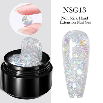 BORN PRETTY 15ml 3D Carving Jelly White Nude Non Stick Hand Solid Extension Nail Gel Polish Flower Acrylic Nail Art Building Gel