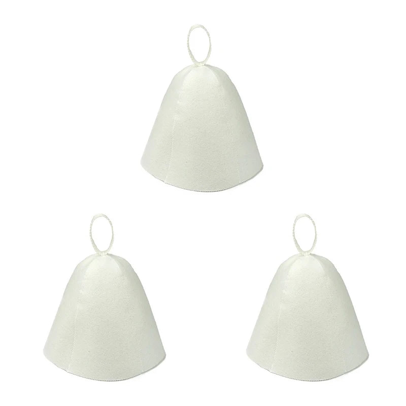 Sauna Hats Thicken Wool Felt Shower Cap Hair Turban Quickly Towel Drying Hats Felt Sauna Hat Men Dry Sauna Cap for Man