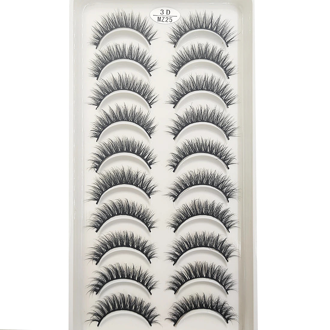 20 Style 10 Pairs Natural 3d Mink Lashes Soft False Eyelashes Cross Messy Dense Eye Lashes Extension Makeup Faux Cils Maquillaje