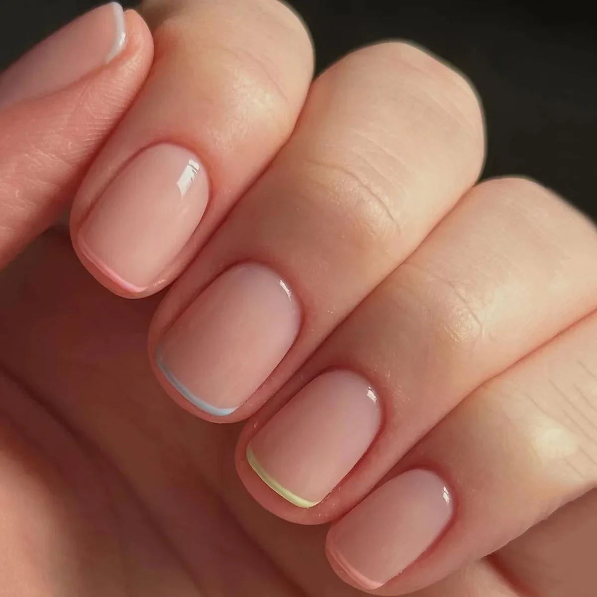 Yellow French Fashion Wearable Nail Art Summer Simple Short Almond Fake Nails Detachable Finished False Nails Press on Nails