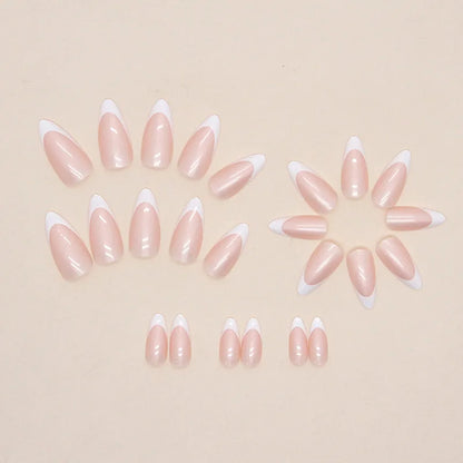 24 PCs Long French Minimalist Nails with 1 Jelly and 1 Nail File