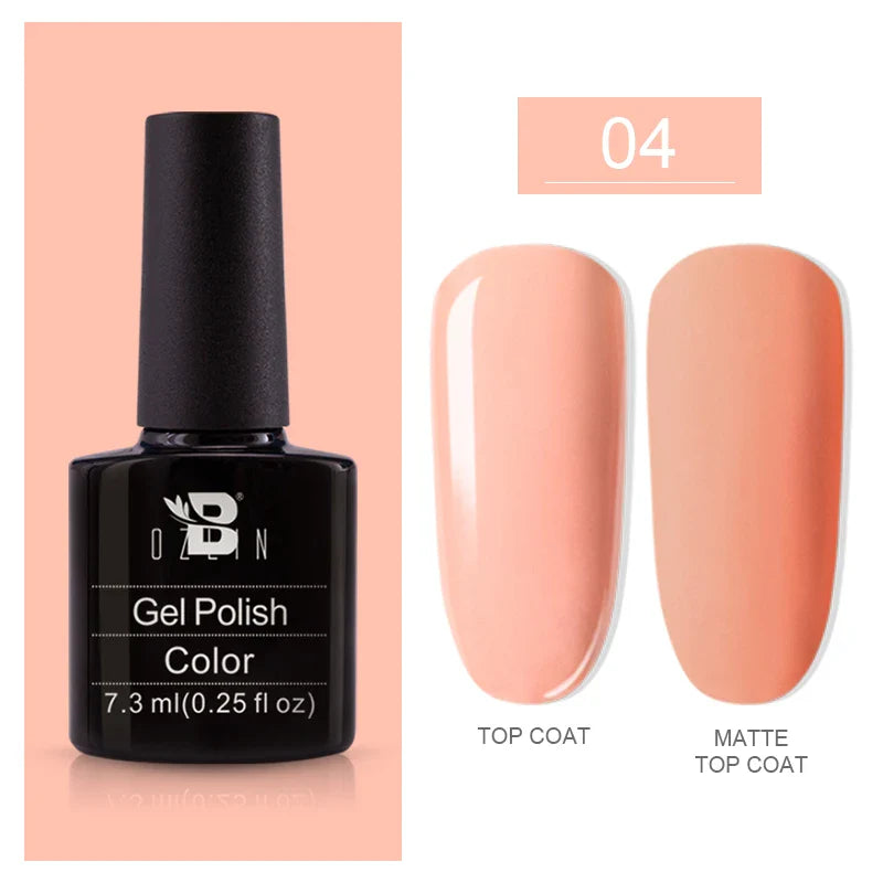 BOZLIN 5ml Sparkling Chameleon Mica Shell Gel Polish Colorful Sequins Manicure Semi Permanent Soak Off Nail Art Gel Varnish