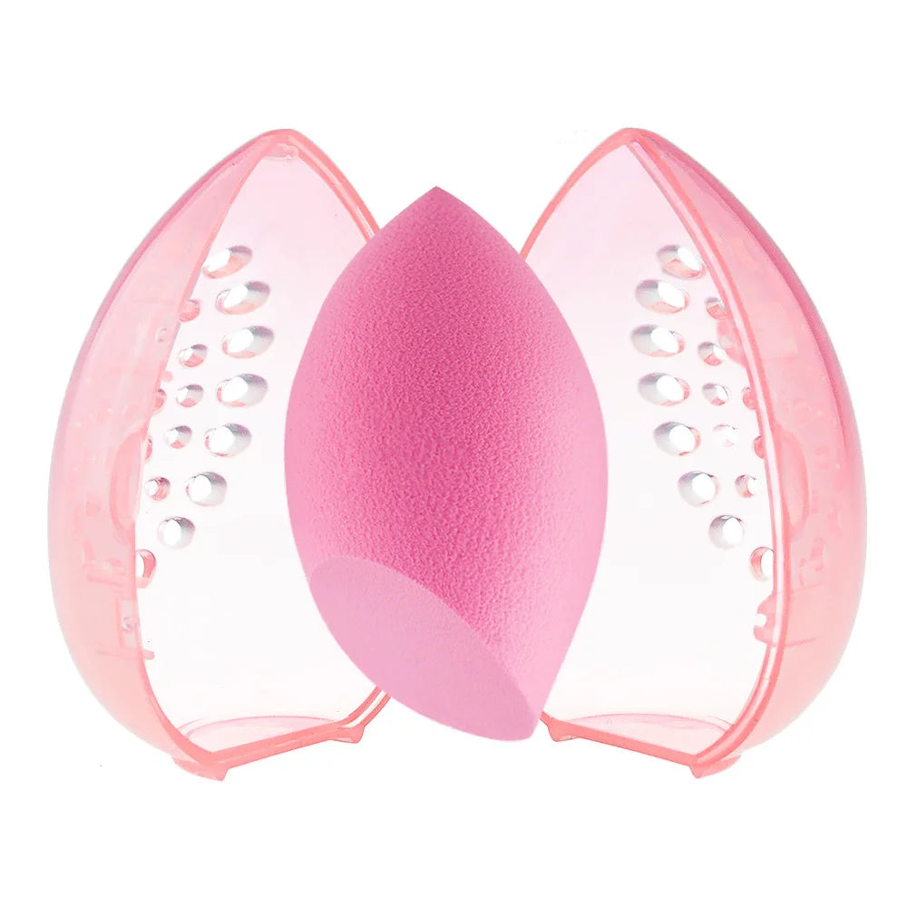 Makeup Sponge Case Beauty Blender Holder Puff Case Make Up Accessories Cosmetics Holder Empty Cosmetic Transparent Puffs Box