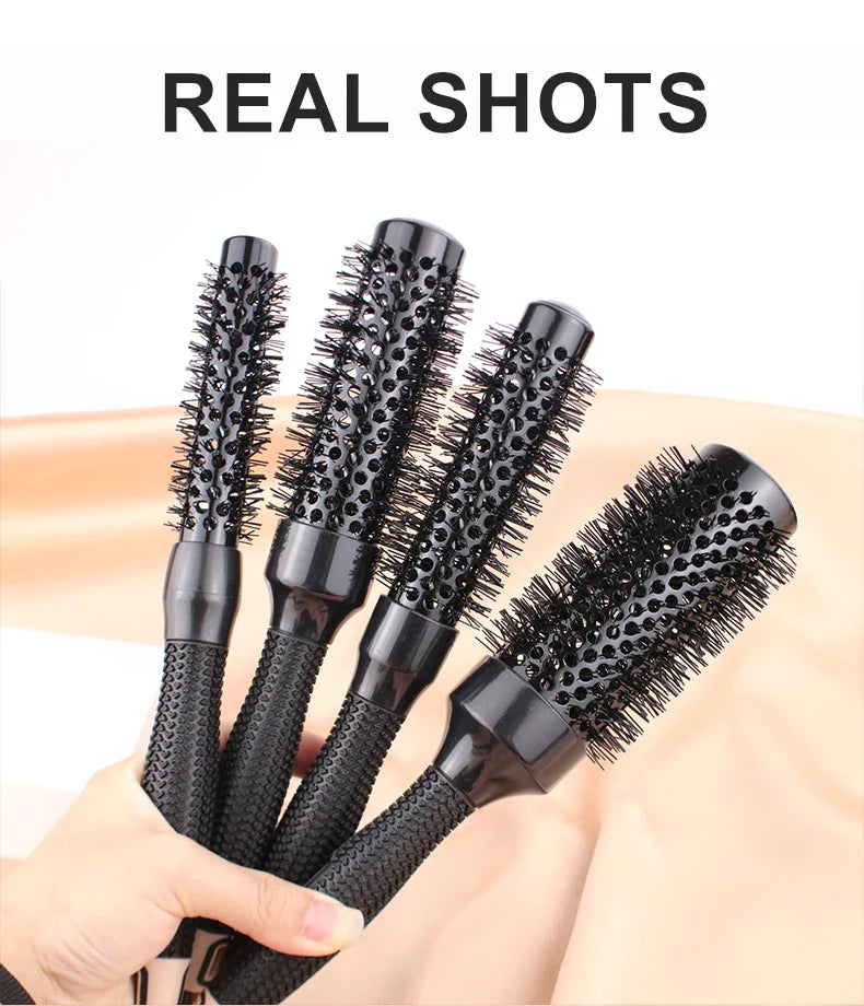 Wholesale High Quality Custom Logo Soft nylon Brush for Salon and home Roll Round Brush Set for Beauty Salon Blower