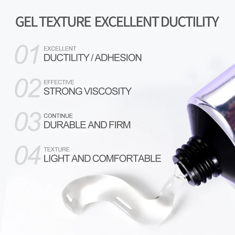 30g Solid Patch Easy Stick Nail Tips Gel Strong-Adhesive Nail Extension Gel Clear Soak Off UV LED Nail Tips/Rhinestone Gel