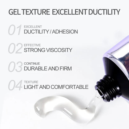 30g Solid Patch Easy Stick Nail Tips Gel Strong-Adhesive Nail Extension Gel Clear Soak Off UV LED Nail Tips/Rhinestone Gel