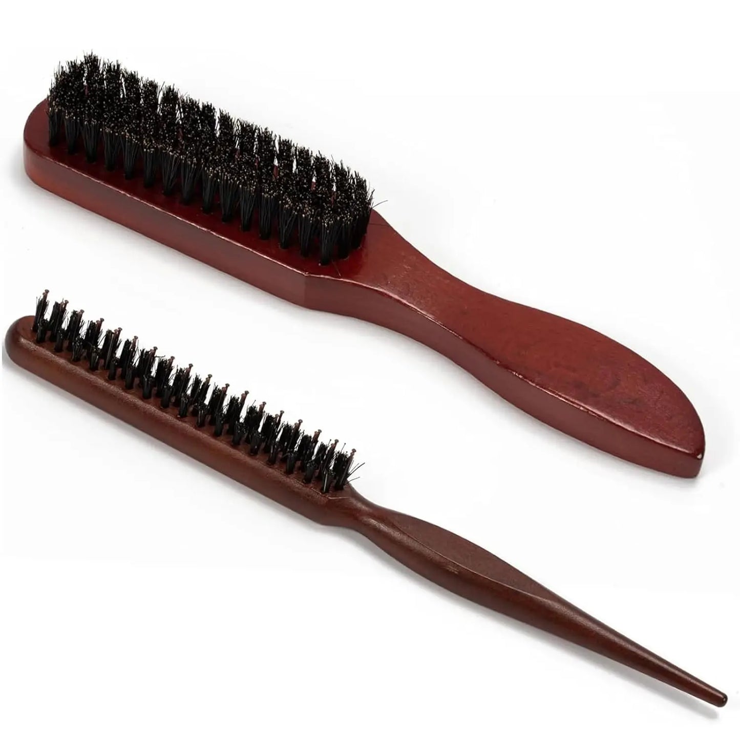 1/2/4/5pcs Wild Boar Bristle Hair Brush and Comb Set, Edge Control Styling Tools，Nylon Bristles, ABS Handle