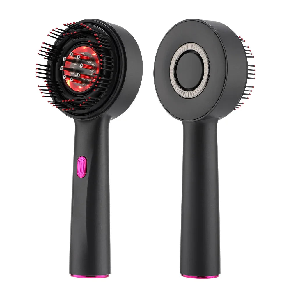 3 Modes Electric Vibration Massage Comb Red Light Hair Growth Massage Scalp Brush Oil Liquid Applicator Head Massager Anti Loss