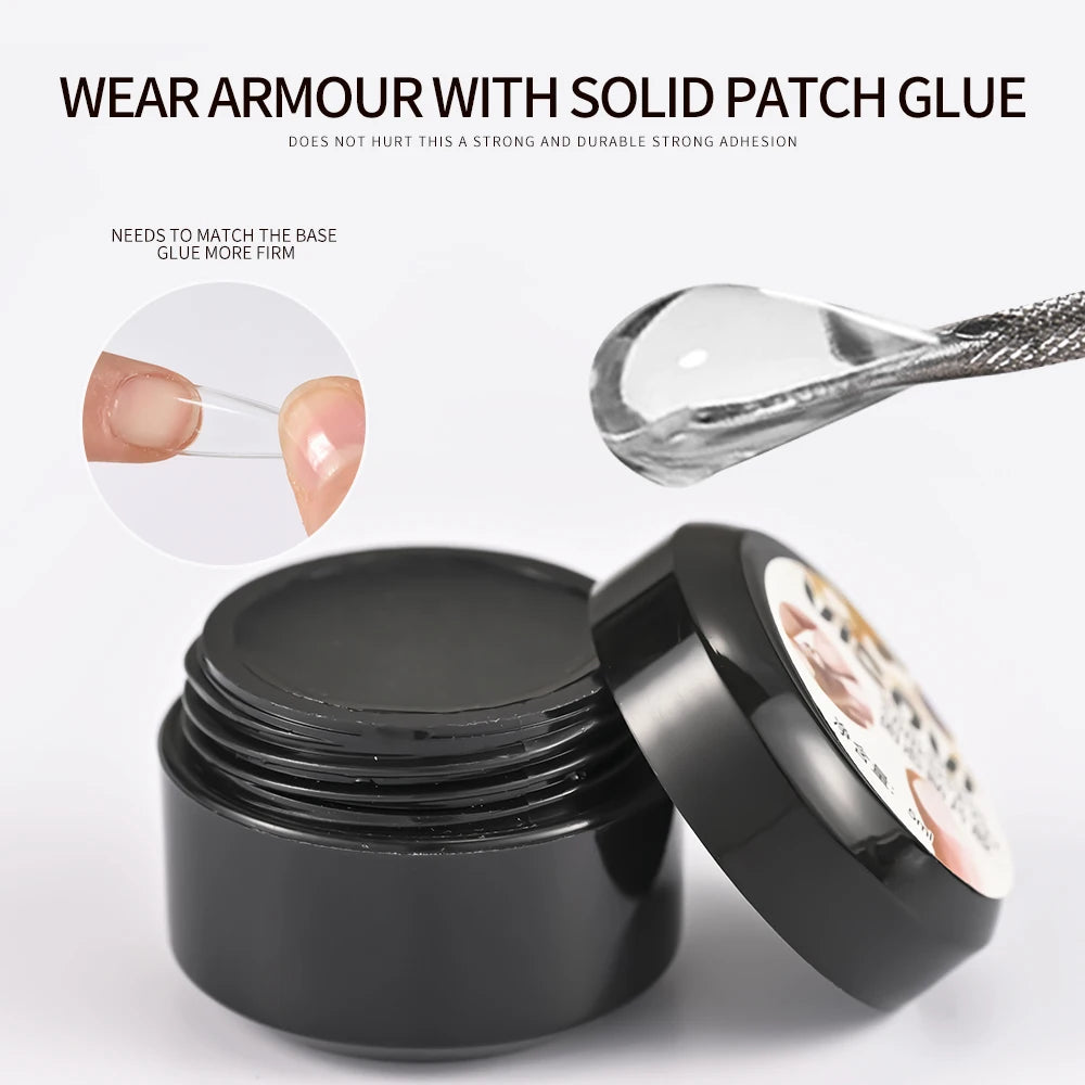 1/2/3Pcs 5ml Solid Nail Gel Glue For Press On False Nail Tips/Sticker Adhesive Nail Gel Bond Rhinestone UV Nail Extension Glue &