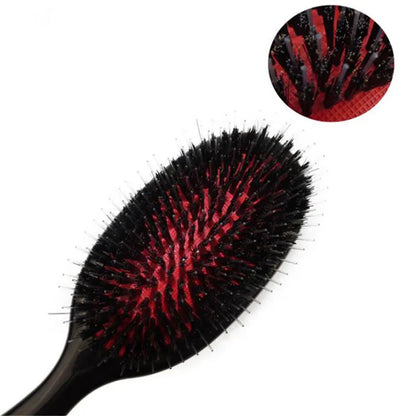 1PC Oval Boar Bristle & Nylon Hair Comb Mini Anti-static Hair Scalp Massage Comb Hairbrush Salon Hair Brush Styling Tools