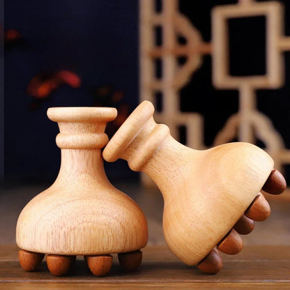 ●★☆ 1Pc Wooden Mushroom Massager Wood Therapy Massage Tool For Relief Muscle Full Body Massage Relax