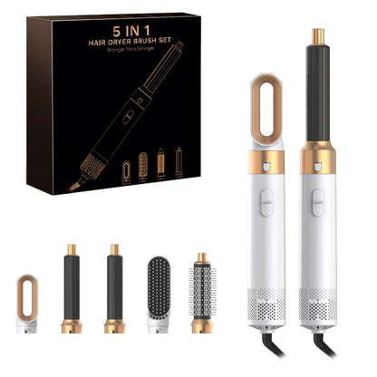 5 in 1 Hair Styler Powerful Fast Drying  Ionic Hair Dryer High Speed Hot Comb Brush Set Professional Hair straghtener