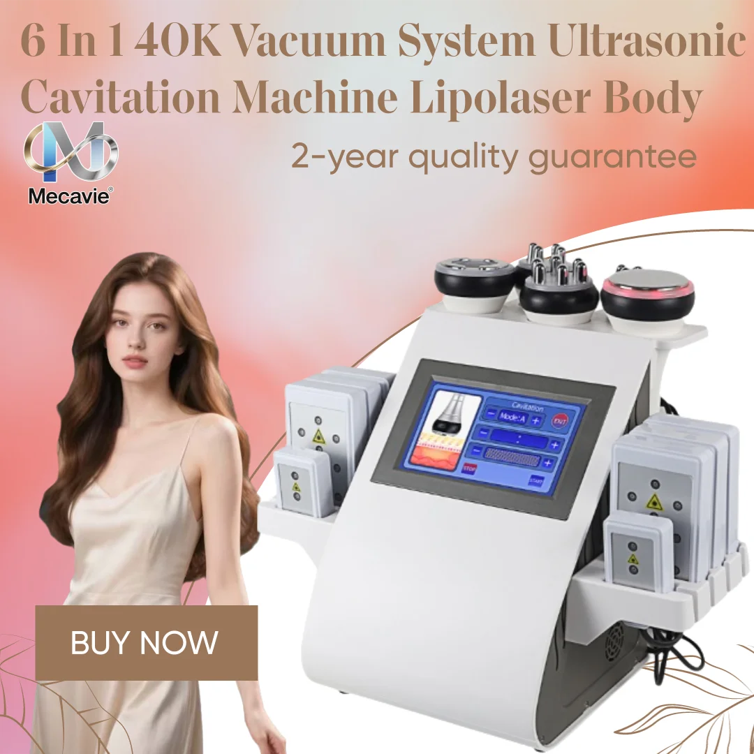 2025 NEW 6 In 1 Kim 8 Adjustable 40K ipo Laser Vacuum Cavitation Machine Ultrasonic Radio Frequency Facial Body Shaping 2025