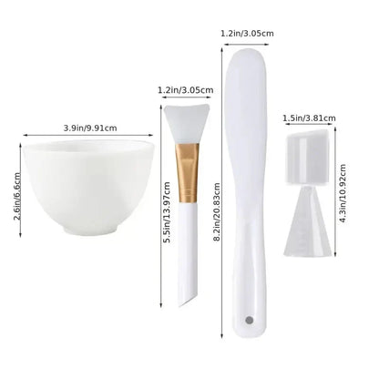 Facial Brush Mask Bowl Spoon Set Mask Brushes DIY Beauty Tools Cream Mud Film Adjusting Mixing Tool Skin Care Makeup Supplies