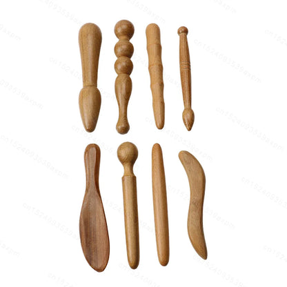Natural Wooden Acupoint Stick Dial Stick Meridian Pen Massage Stick Body Meridian Stress Relief Foot Sole Acupoint Massage Tools