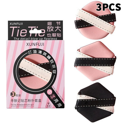 [L&P]Double Ribbon Large Water Drop Air Cushion 1 2 3Pcs Wet Or Dry Use Air Cushion Powder Puff Multi Functional Portable