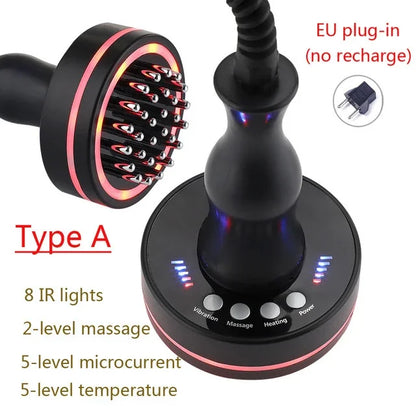 Microcurrent Body Massager Health Care Electric Meridian Brush Therapy Lymphatic Drainage Body Slimming LED Infrared Red Light