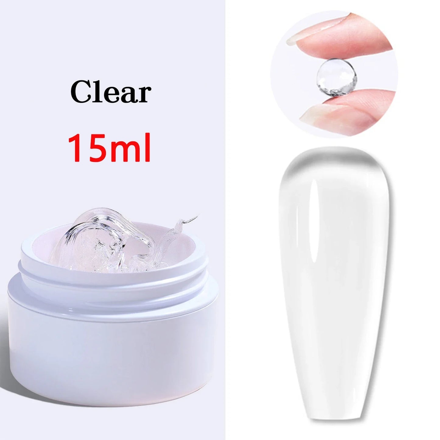 5ML Solid Gel For False Nails Bubble-free Transparent Solid Strong Glue Stick Nails Tips/Gems Long-lasting Solid Nail Patch Gel
