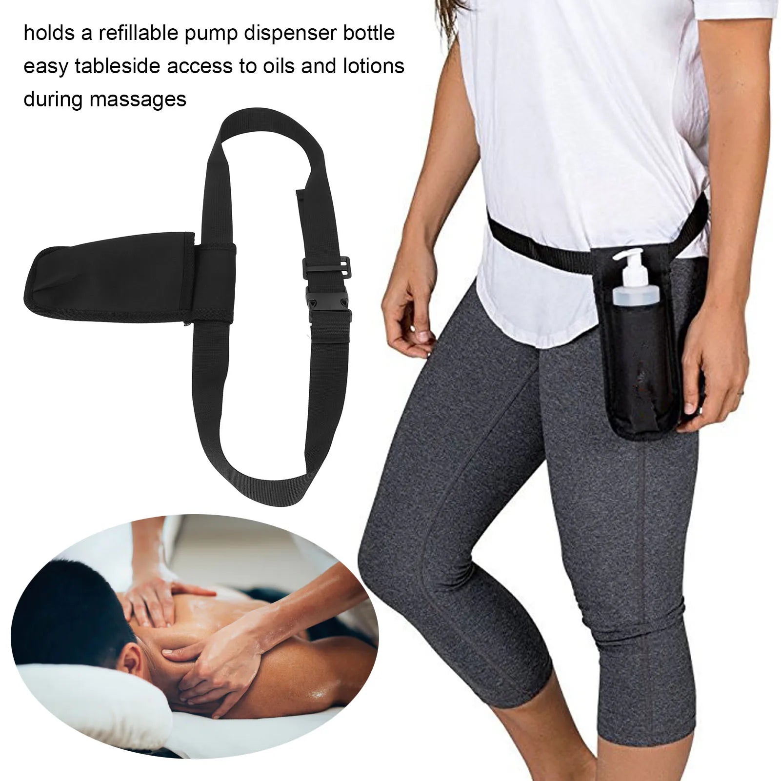Single Massage Bottle Holster Plastic Buckle Massage Oil Waist Holster Stylish Portable For Perfumers For Physical Therapists
