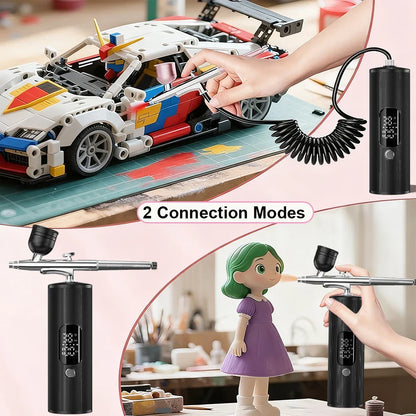 Airbrush Nail with Compressor Cordless Mini Airbrush Nail Kit Portable Electric Mini Spray Gun Multifunctional beauty device