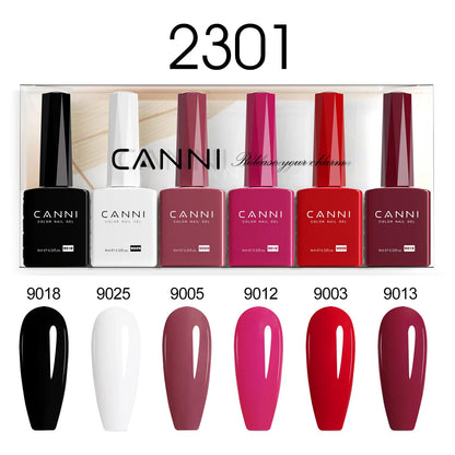CANNI Nail Gel Polish Set HEMA TPO FREE Jelly Nude Color Rubber Base UV Construction Gel Semi Permanent Soak off UV LED Gel Nail