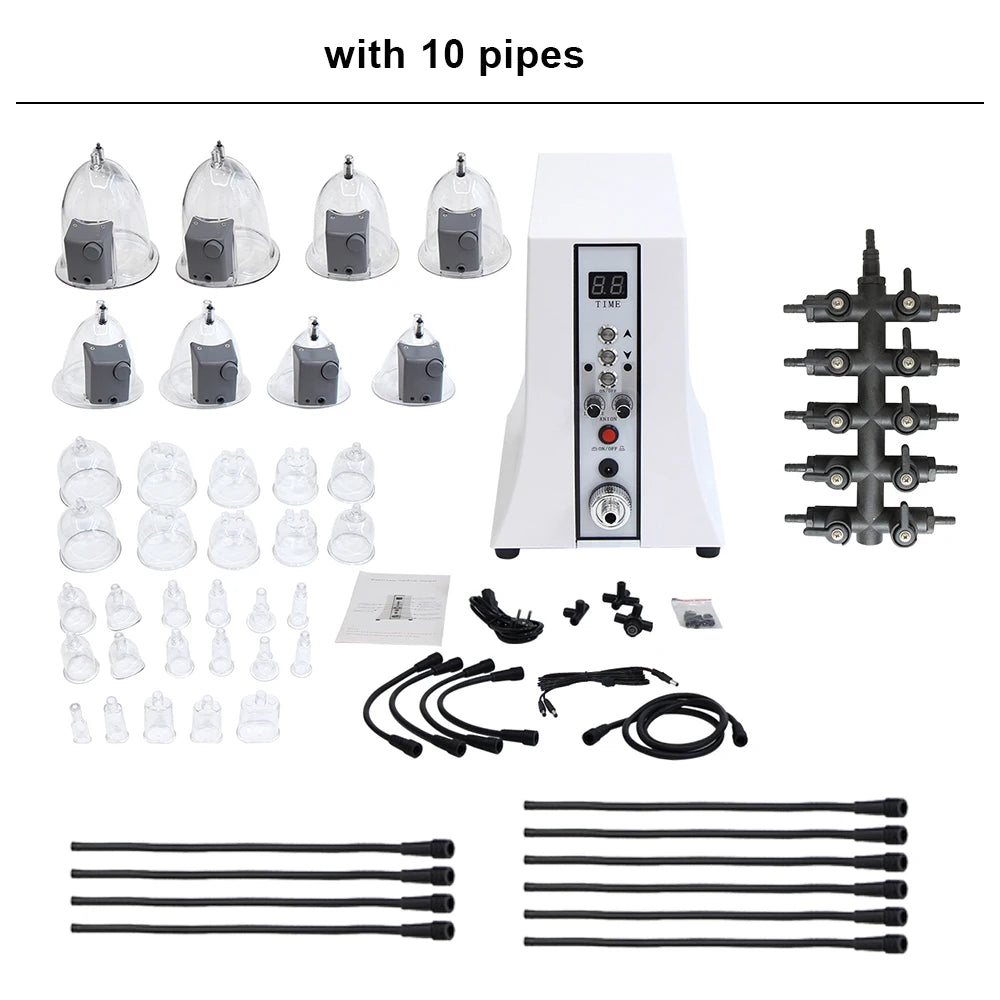 AOKO Vacuum Therapy Machine 35 Cups Butt Lifting Buttocks And Breast Enlargement Pumps Therapy Cupping Massager Salon Machine