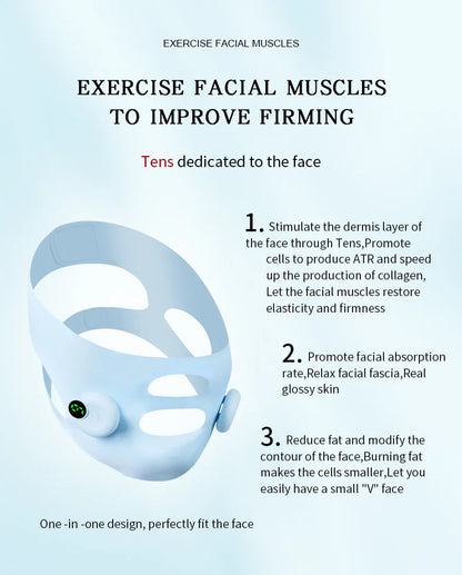 Intelligent Electric Double Chin V-Shaped Face Machine Anti-Wrinkle Facial Massage Adjustable Intensities  Women's V-Face Device