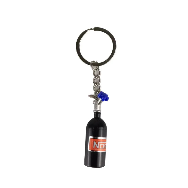Creative Mini Nos Nitrogen Bottle Keychain 7Colors Pill Box Storage Key Ring for Women Men Car Handbag Phone Case Pendent Gifts