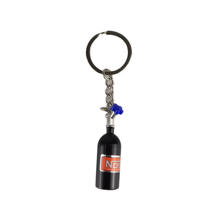 Creative Mini Nos Nitrogen Bottle Keychain 7Colors Pill Box Storage Key Ring for Women Men Car Handbag Phone Case Pendent Gifts
