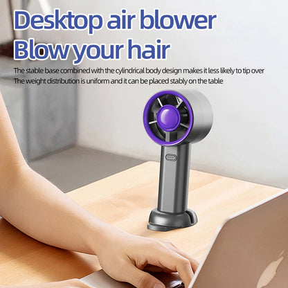 Mini Handheld USB Fast Charging Silent High-Speed Air Cooling Portable Fan Personal for Travel Outdoor Activities