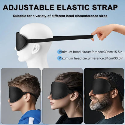 Sleep mask,3D Deep Contoured Eye Covers for Sleeping, 99% Block Out ,Silky Touch with Soft Foam, Comfortable, Breathable