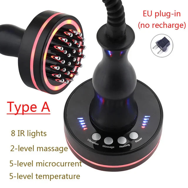 Microcurrent Body Massager Health Care Electric Meridian Brush Therapy Lymphatic Drainage Body Slimming LED Infrared Red Light