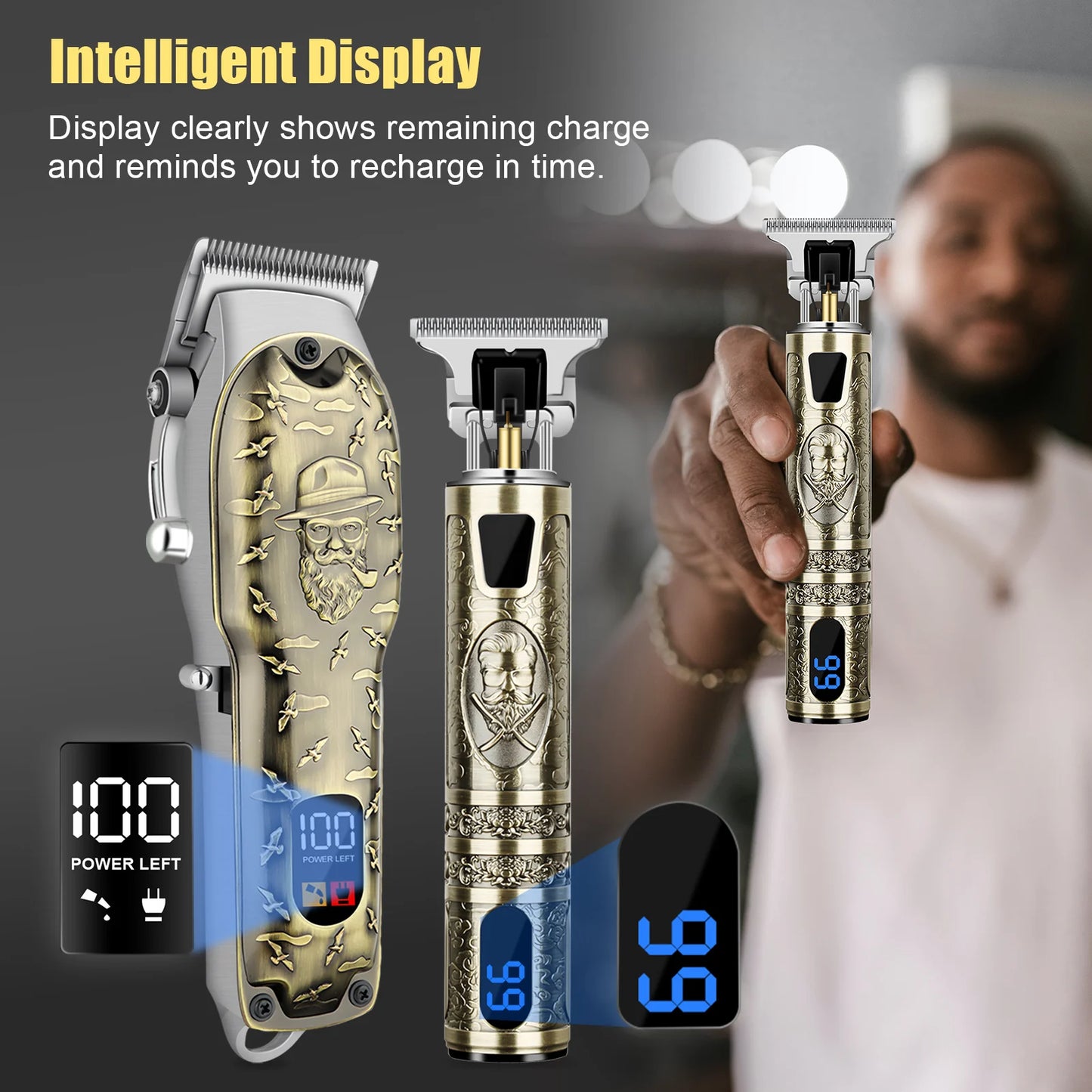 Professional Barber Tools: Cordless Electric Hair Clipper for Men,Beard Care Kit,Hair Clipper & Electric Shaver Set,Men's Gifts