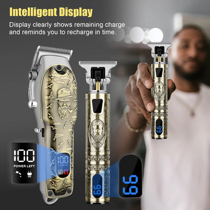 Professional Barber Tools: Cordless Electric Hair Clipper for Men,Beard Care Kit,Hair Clipper & Electric Shaver Set,Men's Gifts
