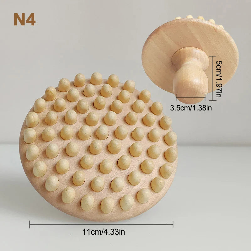 Massage Manual Wood Therapy Massage Tool Wooden Mushroom Shape Anti Cellulite Maderoterapia Lymphatic Drainage For Full Body Use