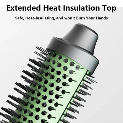2-in-1 negative ion curling iron straightening comb,Professional temperature-controlled styling brush,anti-scalding heated comb