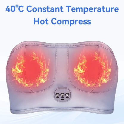 Electric Breast Massage Bra Breast Enhancement Instrument Vibration Massage Hot Compress Chest Promote Blood Circulation