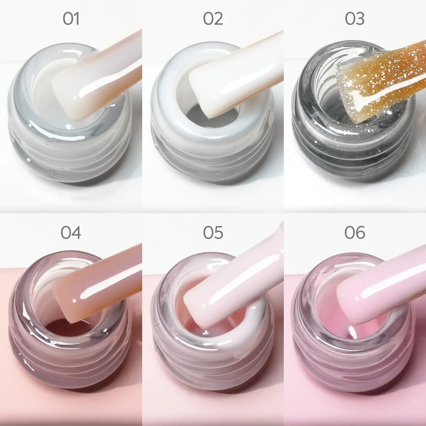 CANNI Nail Gel Polish Set HEMA TPO FREE Jelly Nude Color Rubber Base UV Construction Gel Semi Permanent Soak off UV LED Gel Nail