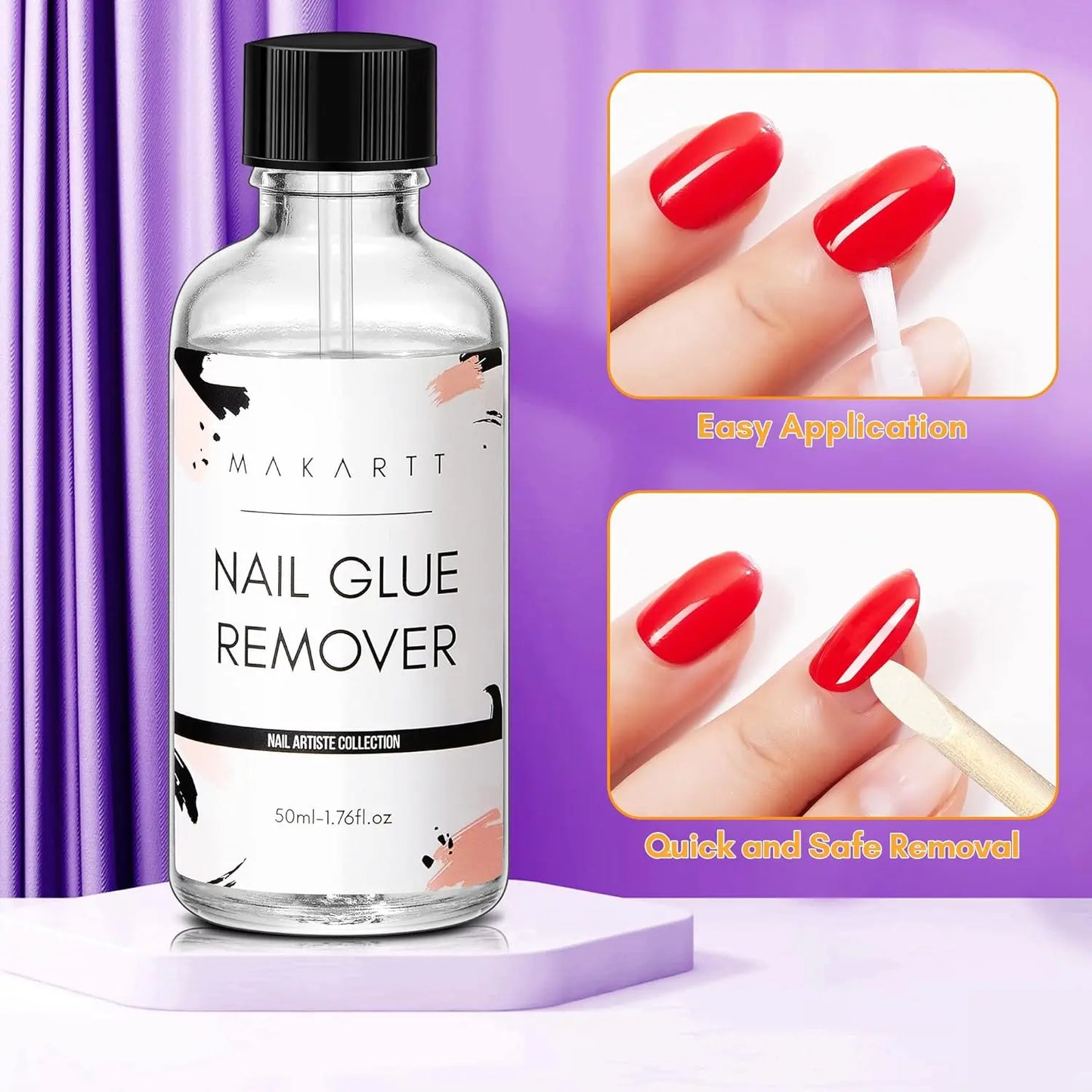 Makartt Nail Gel Glue for Press On Nails Soft Acrylic Gel Nail Tips Fake Nails,Super Strong Glue Easy to Control No Lamp Needed